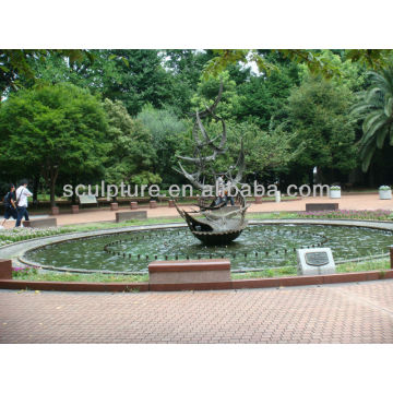 Grand jardin moderne en cuivre Fontaine Sculpture